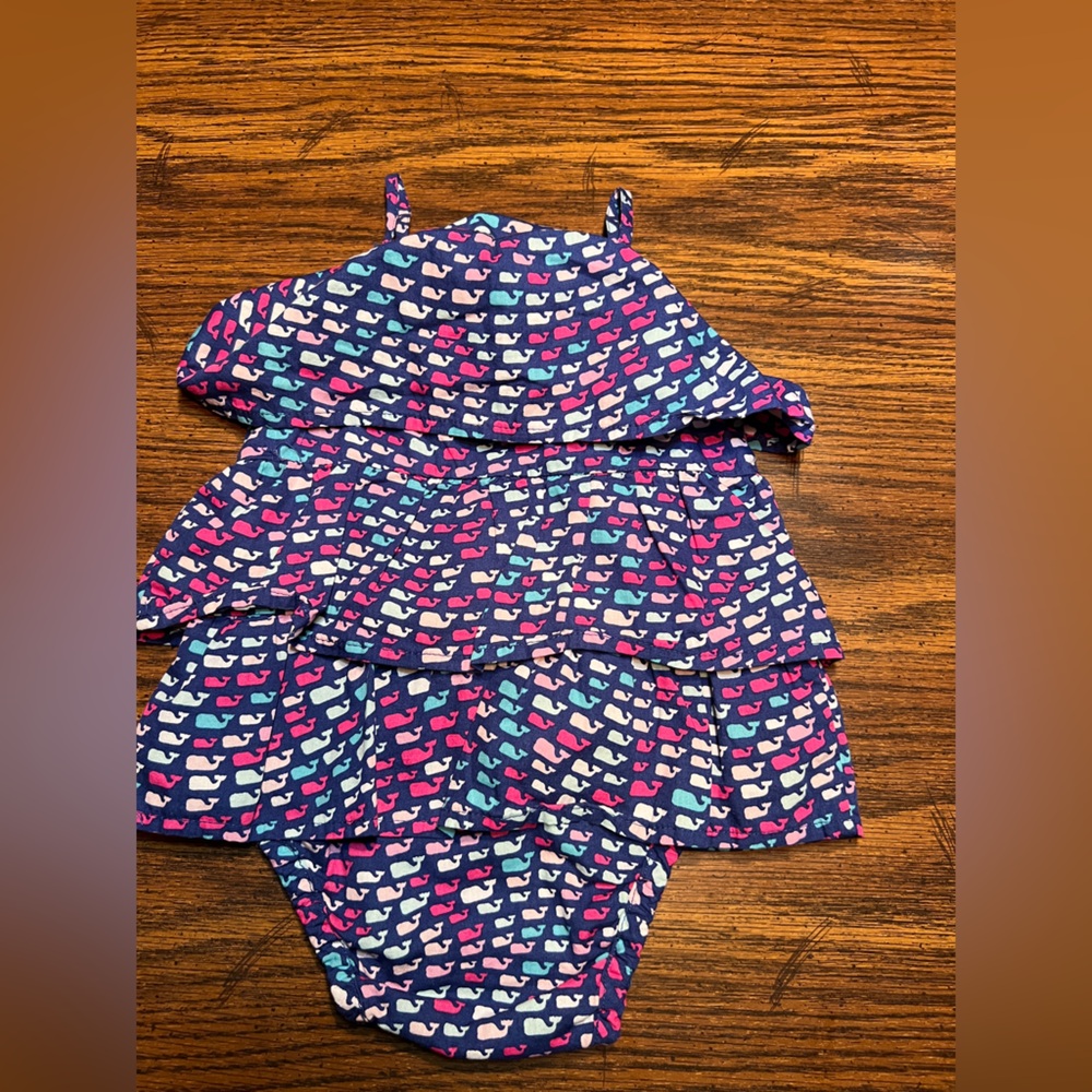 Vineyard vines girls 3-6 month whale romper outfit set B1G1 50% off